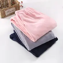 Теплые штаны женские зимние японские коралловые флисовые штаны Свободные ленивые пижамные штаны дикие домашние повседневные штаны