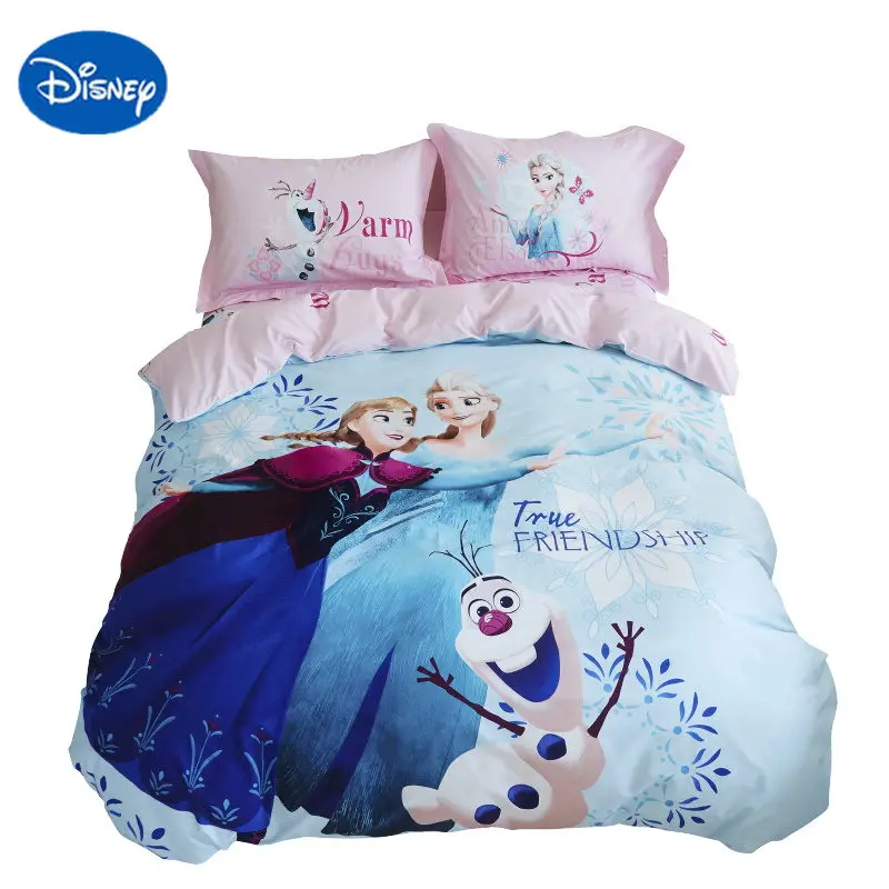 DISNEY FROZEN bedding set twin size for girl kid elsa anna print 3d duvet cover set queen full size bed spreads room decor linen