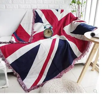 

Nordic sofa blanket British rice flag American style Stars and Stripes dust protection cover Full cover sofa towel pad thick non