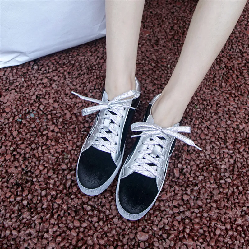 Sport blanc Rond Chaussures Plates Noir Fedonas Bout Talons Marque Respirant Dames Femme Appartements Casual Up Lace Blanc Femmes formes Noir x44B7qHwg