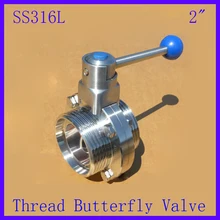 Новое поступление " SS316L Нержавеющая сталь санитарный ручной водный Дроссельный клапан нити с пластиковой ручкой