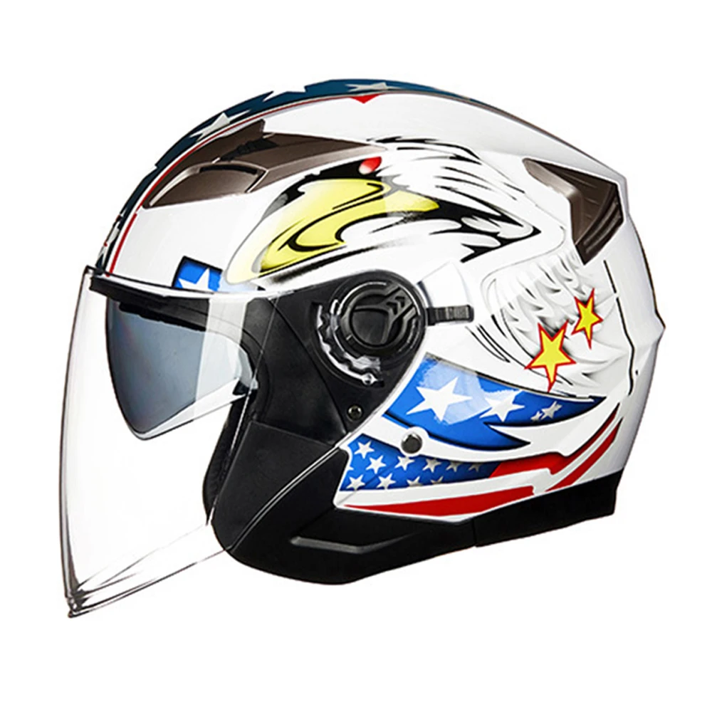 GXT мотоциклетный шлем половина лица ABS мотоциклетный шлем для верховой езды безопасный шлем с двойными линзами мотоциклетный шлем Casco Moto