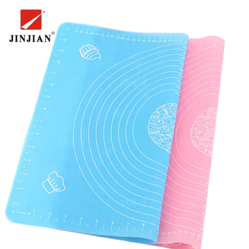 JINJIAN 50*40 см силиконовый коврик для выпечки готовки тарелка торта помадка тесто