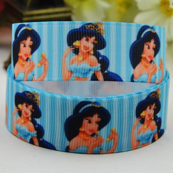 

7/8'' 22mm,1" 25mm,1-1/2" 38mm,3" 75mm Jasmine Character printed Grosgrain Ribbon party decoration X-02209 10 Yards