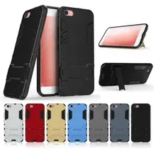 50 шт./лот Новое поступление гибридный 2 в 1 Жесткий PC+ ТПУ чехол для Huawei наслаждаться 7 с подставкой гибкая Панцири