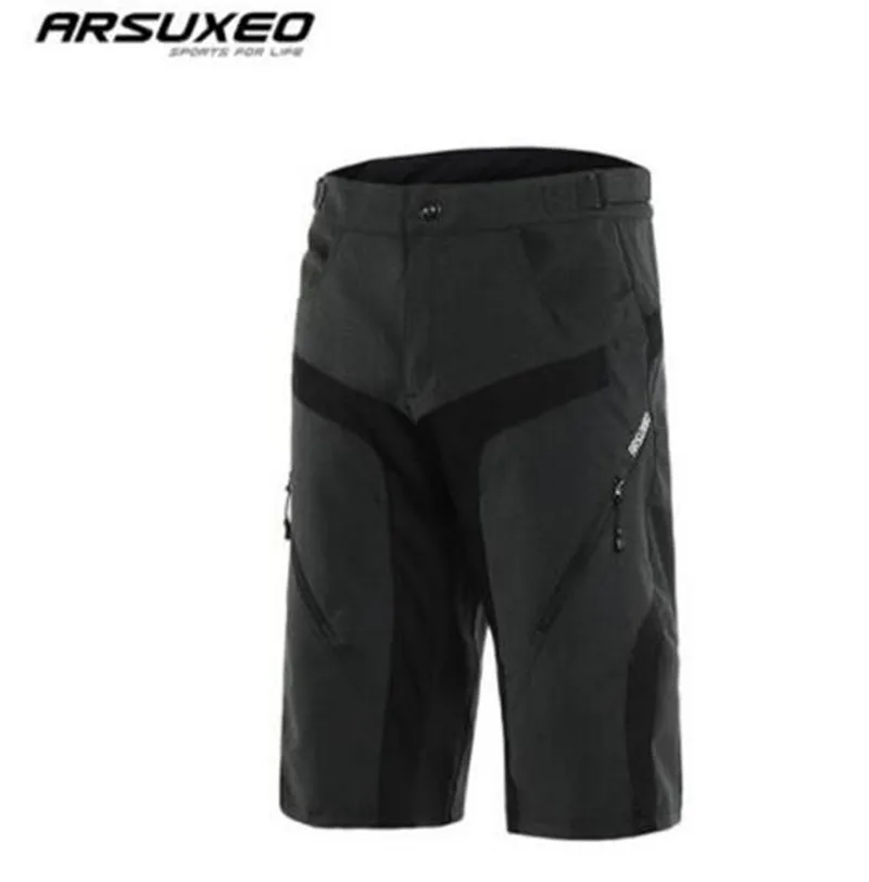 ARSUXEO Men's Cycling Shorts DH MTB Bike Breathable Outdoor Sports Running Bicycle Downhill Mountain Bike Short Trousers