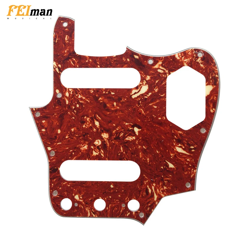 

Pleroo 10 Screw Holes Guitar Pickguard suit For fender American Standard Vintage Jaguar Guitar Scratch Plate with screws