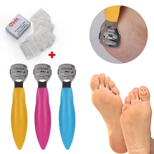 1 набор из нержавеющей стали для удаления омертвевшей кожи, отшелушивающий нож для удаления мозолей и 10 лезвий, инструмент для ухода за ногами, педикюрный набор, новинка