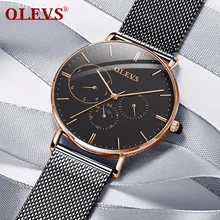 Watch men Waterproof Fashion Auto date relogio masculino montre homme High quality Japan Quartz watch Rose golded womens watches