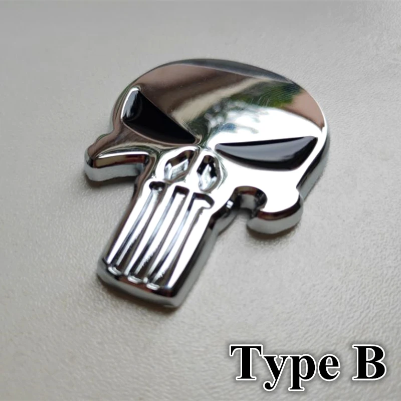 Каратель Череп Скелет 3D металлическая наклейка значок для автомобиля эмблема для авто мотоцикл чоппер Стайлинг автомобиля