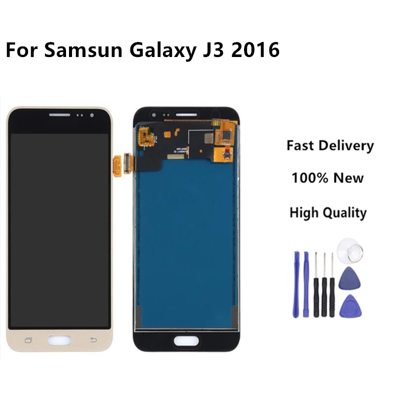 

Gold Color For Samsung Galaxy J3 2016 J320 J320F J320M J320FN LCD Display Touch Screen Digitizer Assembly Replacement +Tools
