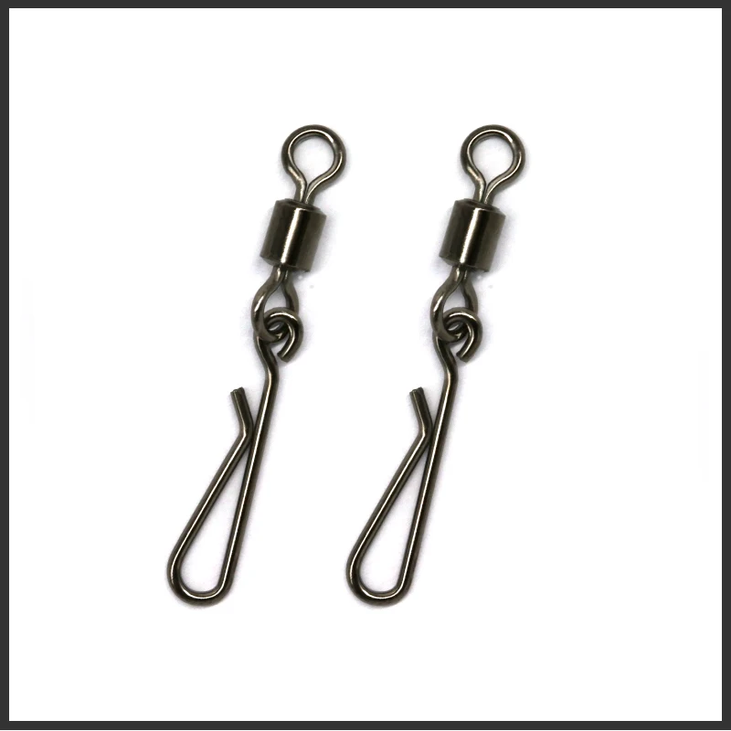 

50 pieces/lot Rolling swivel with hanging snap Swivels Rolling Swivel Interlock Snap Size8, 6, 4, 2 Hook Lure Connector Term