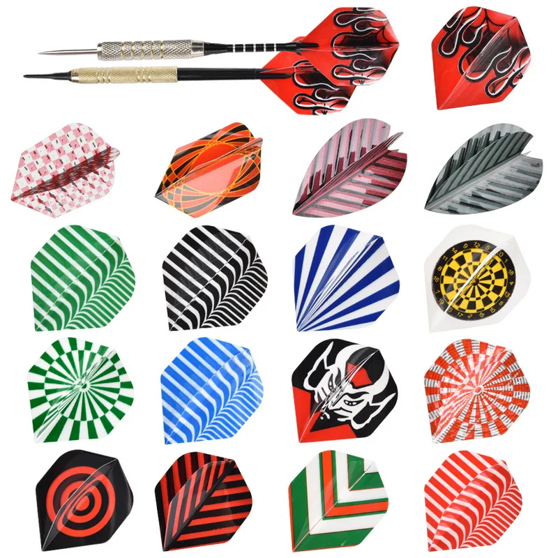 102Pcs Mixed Style Professional Dart Flights Darts Accessory Outdoor and Indoor Sports Standard Dart Tail Wings