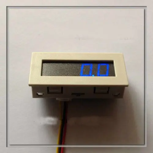 Digital LED Punch Tachometer RPM Speed Panel Meter 5 9999RPM blue for