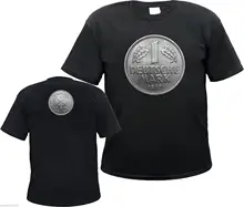 DM / Deutsche Mark T-Shirt - Vorne/Hinten - S bis 3XL - anti euro dmark schwarz