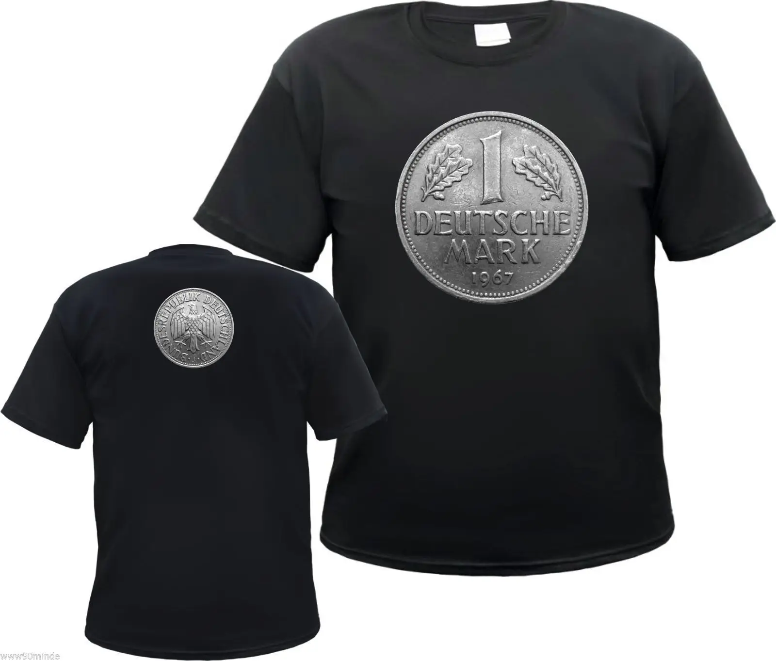 DM / Deutsche футболки Mark Vorne/Hinten S bis 3XL anti euro dmark Шварц|t-shirt t-shirt|t-shirt 3xlt-shirt m |