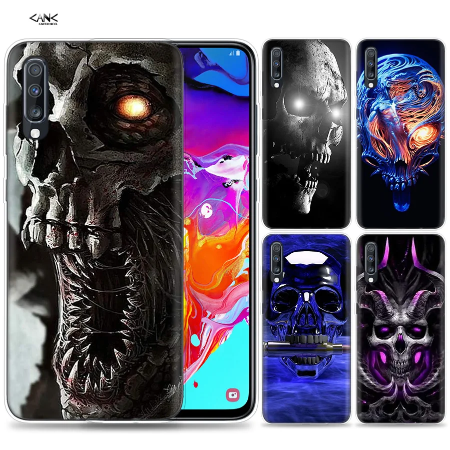 

Bags Case for Samsung Galaxy Mobile Phone A50 A70 A30 A20 J4 J6 J8 A6 A8 M30 A7 Plus 2018 Note 8 9 Grim Reaper Skull Skeleton Co