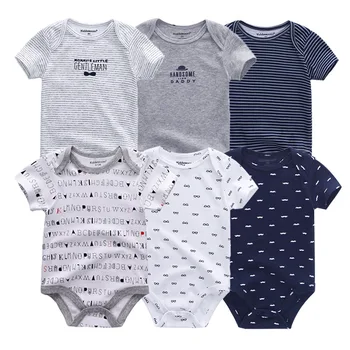

6 PCS/lot summer baby rompers newborn unisex baby boy girl clothes rope bebe cotton 0-12M soft newborn baby jumpsuit