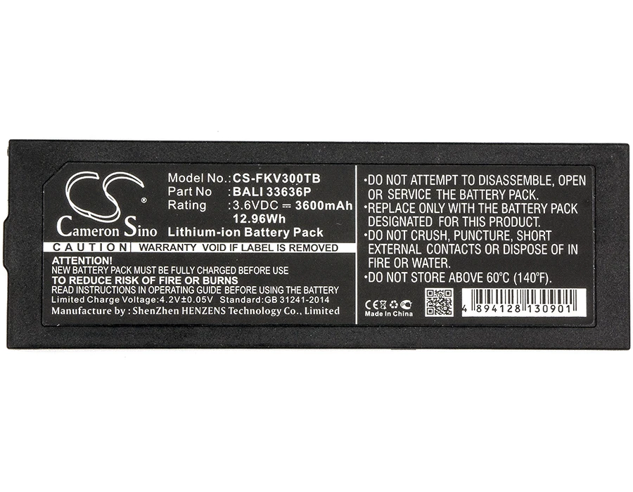 

Cameron Sino 3600mAh Battery BALI 33636P, K-ABC-30P-KT-B for FanVision K-IVT-300-GD-B