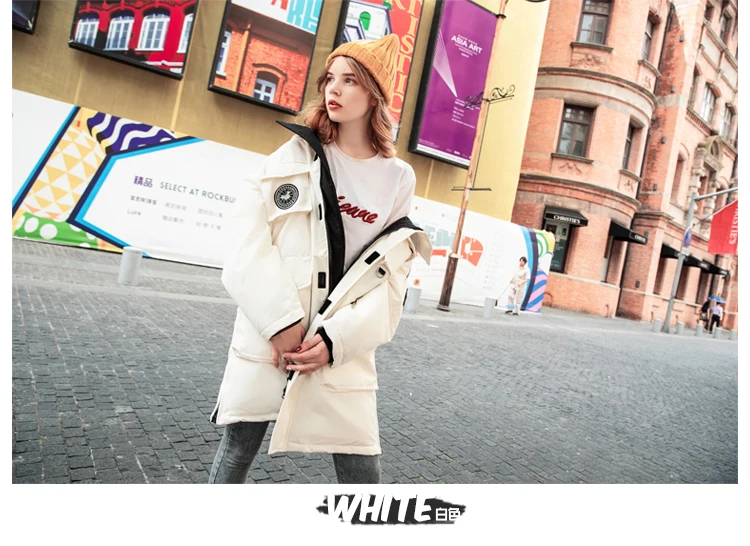 Women Winter Down Jacket Long Padded Coats For Female Zipper Loose Outwear Jackets Big Pockets Hooded Winter Coats AS041 (12)