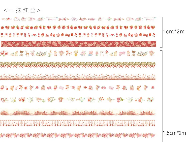 20 шт. Kawaii Единорог маскирующая лента милые растения васи лента декоративная клейкая лента для детей DIY Скрапбукинг дневник Альбомы для фото