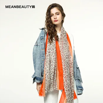 

Classic scarf 2019 multi-color cotton and linen striped Leopard Print Scarf,hot-selling sunscreen oversized ladies shade shawl