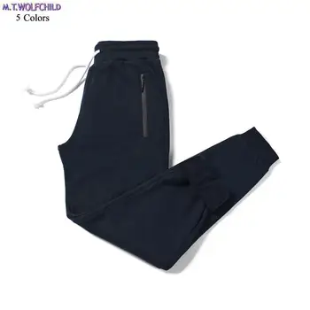 

Male long Pants 2018 Winter New Mens brand Elasticated waistband Pants casual fleece trousers Shrink slim pants fashion mens 2XL
