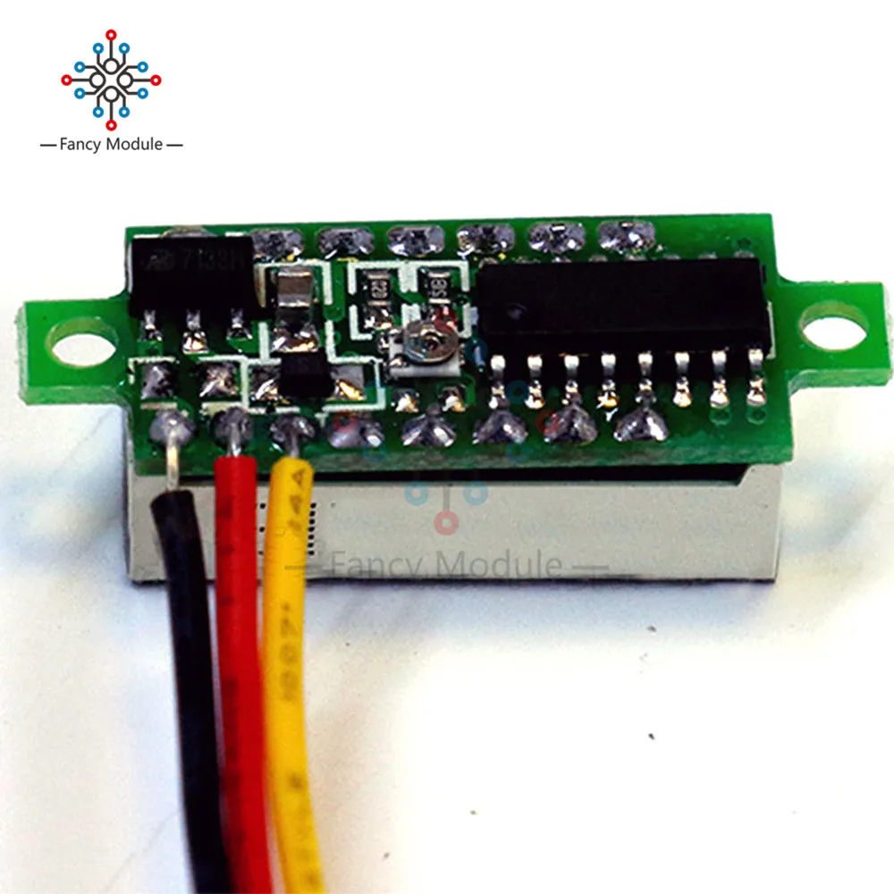 Diymore мини 0,28 дюйма 0,28 дюйма 3 провода светодиодный дисплей Цифровой вольтметр Синий Красный Зеленый Желтый Whtie DC 0-100 в измеритель напряжения тестер