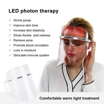 

LED Light Photon Face Mask Skin Rejuvenation Wrinkle Removal Spa Anti Wrinkle Removal Spot Face Facial Spa Skin Whitening Salon