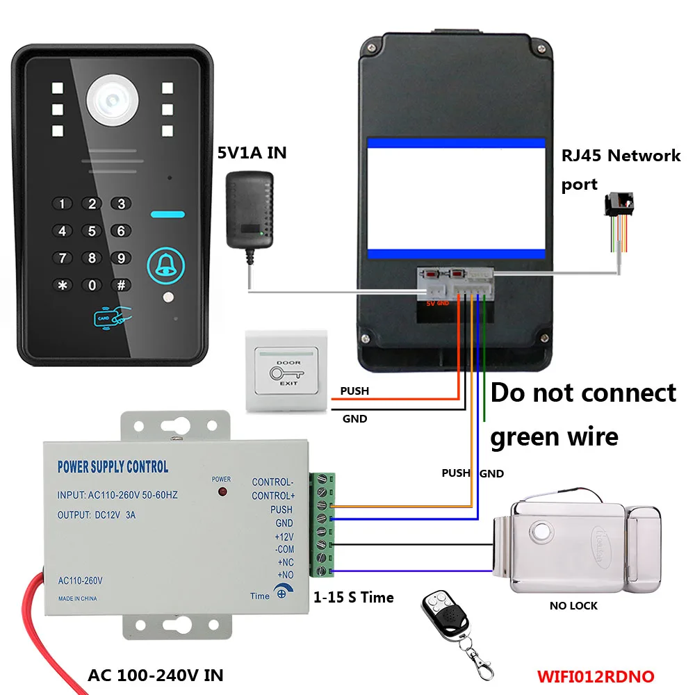 720P беспроводной wifi RFID пароль видео дверной звонок Домофон Система ночного видения+ электронный дверной замок+ водонепроницаемый доступ