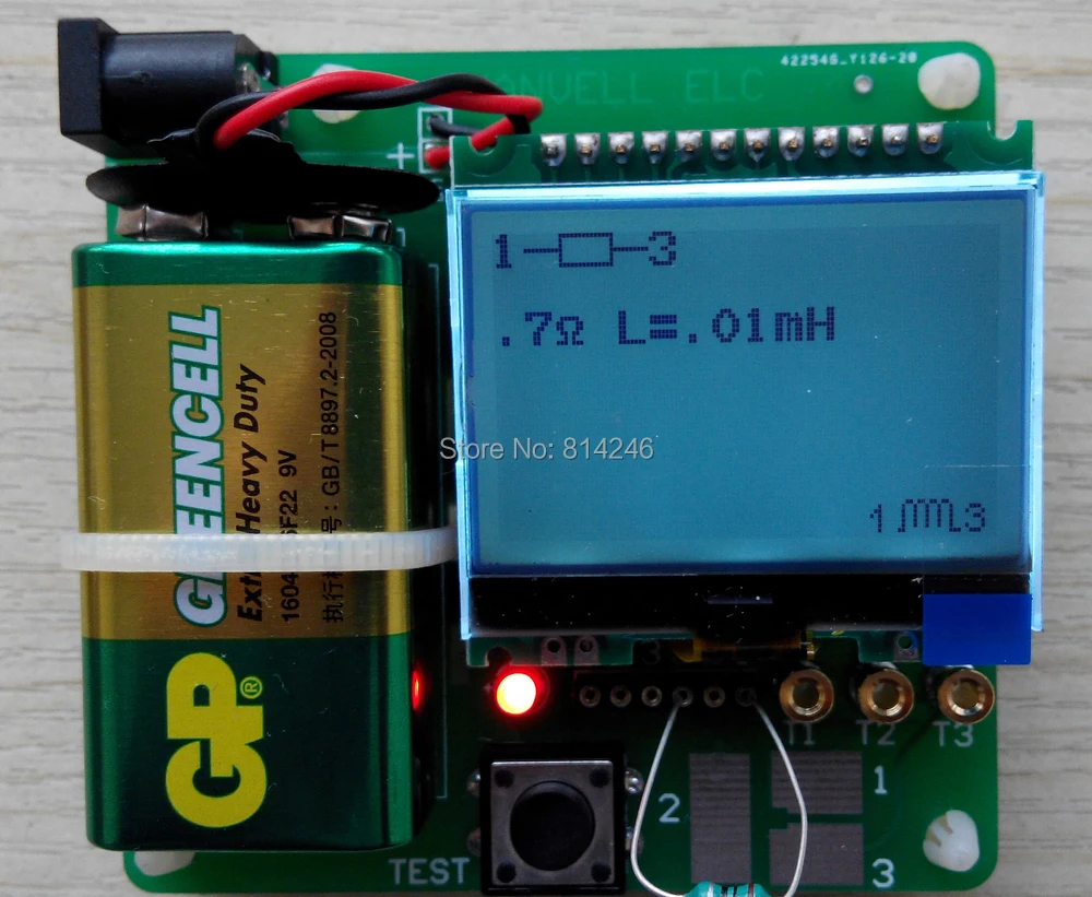 Новая 9 В версия индуктор-конденсатор ESR метр DIY MG328 Многофункциональный тест