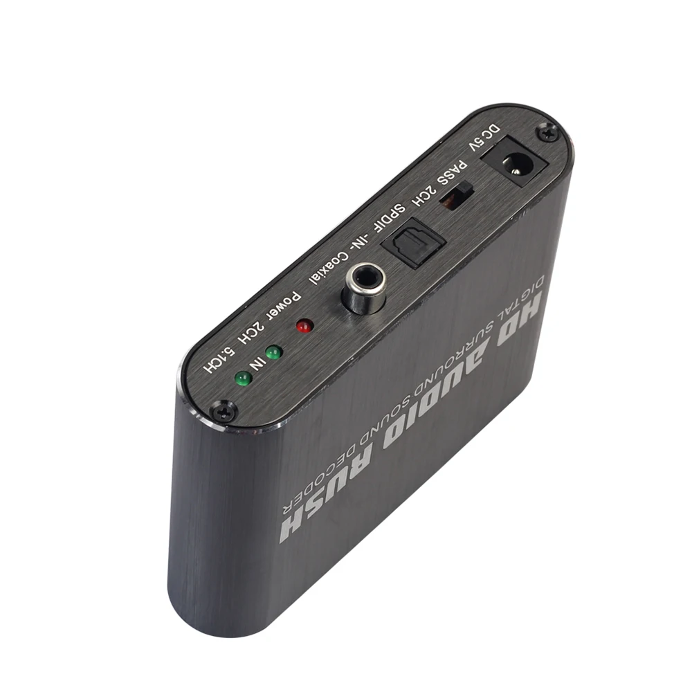  SPDIF 5.1 Audio Rush Digital Sound Decoder Convertitore AC3/DTS RCA Converter Gear Surround Rush Ot