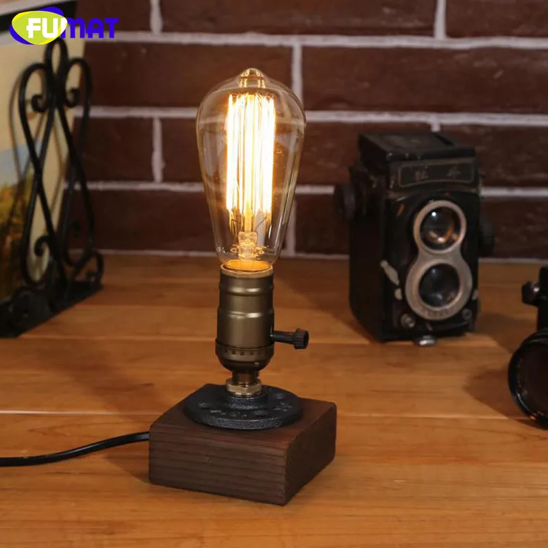 Фумат винтажные промышленные настольные лампы бар для учебы спальни чтения лофт