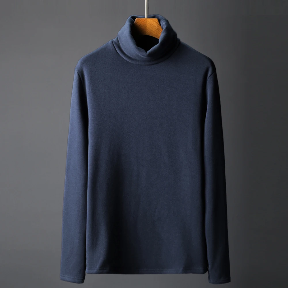 Under shirt England Style turtleneck men's Sweters gentleman winter Slim Pullover Warm shirt Cotton T-shirts thermal underwear (10)