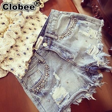 Лето джинсовые кружевные облегающие шорты pantalones cortos женские шорты больших размеров XXXXXL женские джинсовые шорты джинсовая одежда