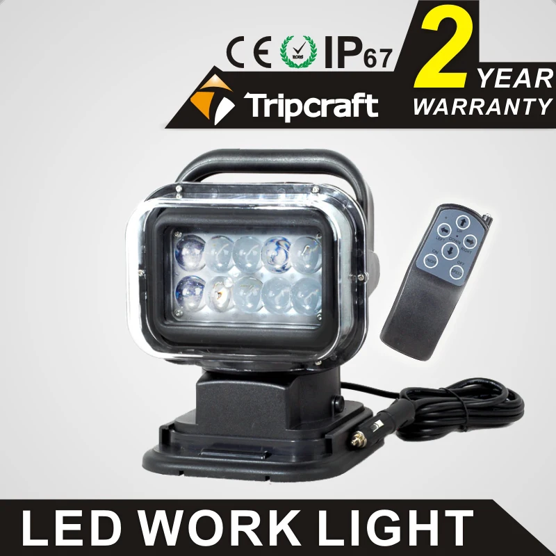 7INCH 50W LED WORK LIGHT REMOTE CONTROL SPOTLIGHT WIRELESS LED SEARCH LIGHT FOR FISHING BOAT MARINE 4x4SUV OFFROAD USE HEADLIGHT