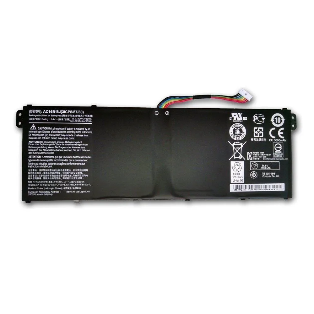 Аккумулятор для ноутбука 7XINbox 11 4 в 36 Втч AC14B18J AC14B13J Acer Aspire Φ V3 ES1 511 512 MP