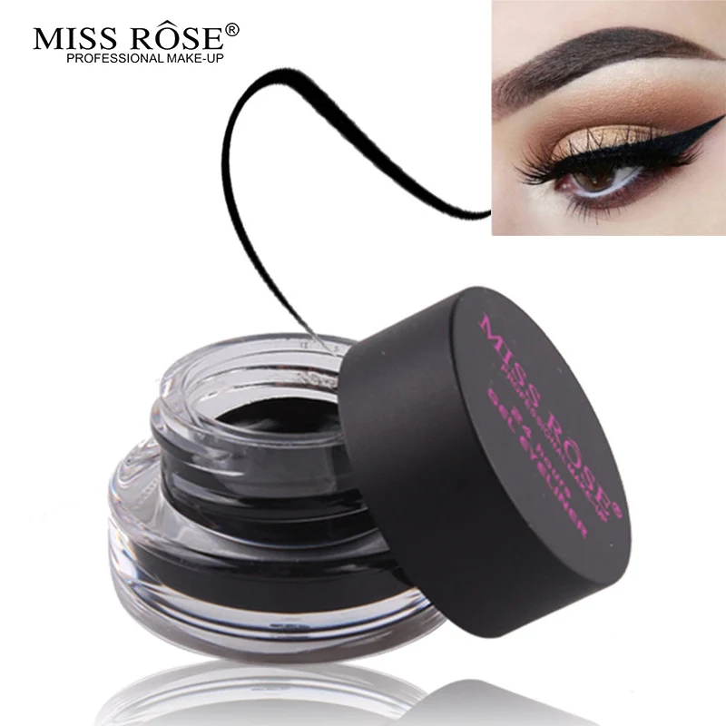 

Black & Brown Matte Eye Liner Gel Waterproof Black Brown Eyeliner Cream Makeup delineador Eyeliner 3D Pen With Brush Make Up