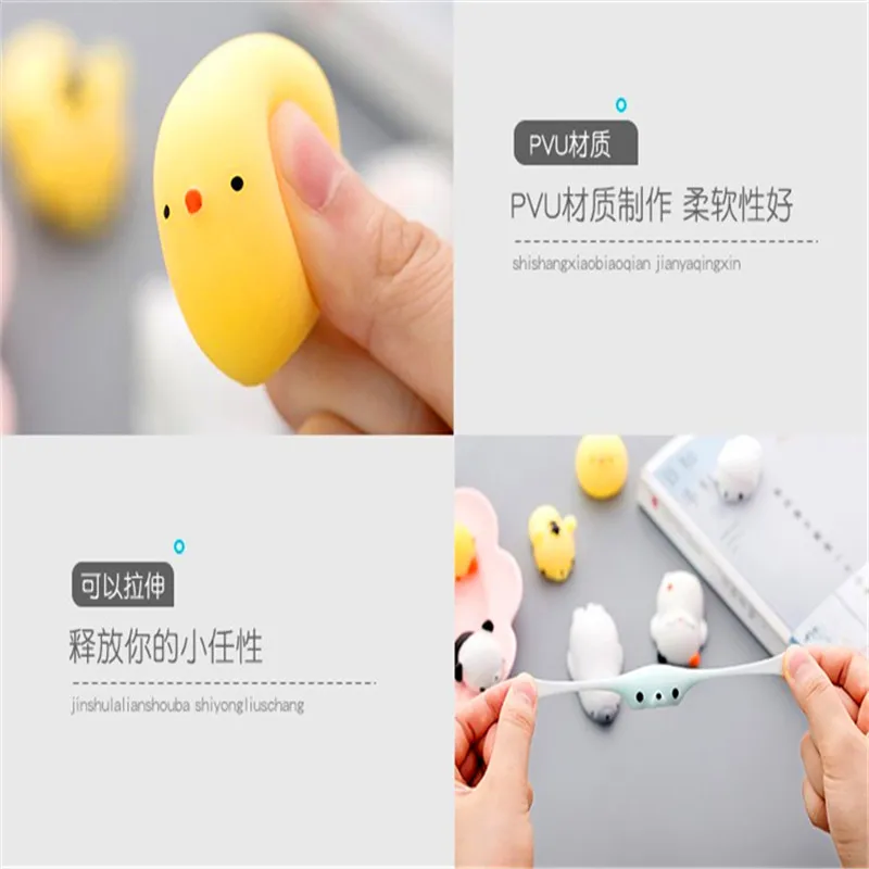 Мини Изменение цвета Сжимаемый милый кот 4PS антистрессовый мяч Mochi Rising Abreact мягкая