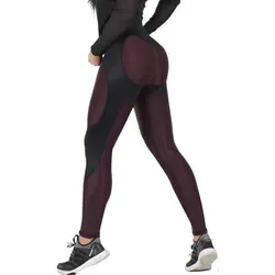 Новинка 2017 года лоскутное Для женщин Фитнес леггинсы Высокая Талия тренировки спортивных Для женщин леггинсы Push Up похудения брюки женские