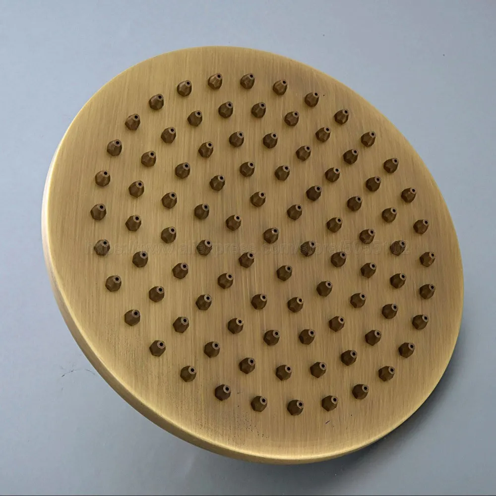 8" ( inch ) Vintage/Retro Round Shower Head Antique Brass Water Rains With Shower Bathroom Set Wall Mounted Top spray zsh241