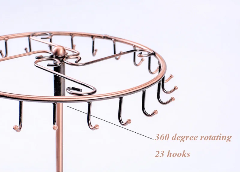Металлическая Витрина для украшений, полка с поворотом на 360 градусов, для домашнего украшения, стойка для хранения серег, для пожилых людей, органайзер для ювелирных изделий