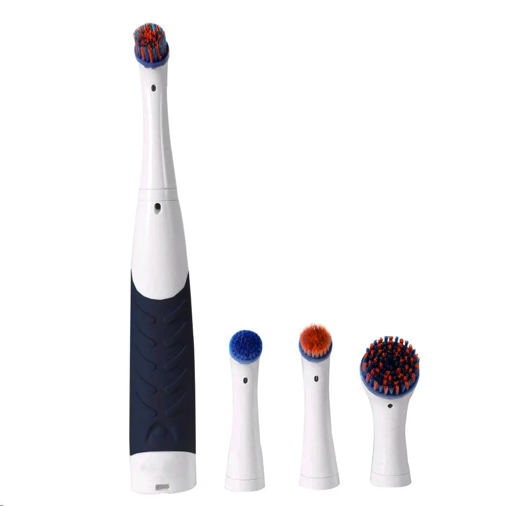 New Household Ultrasonic Electric Cleaning Brush Power Scrubber with 4