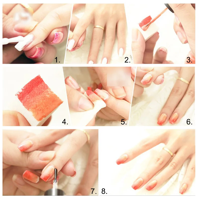 50 шт губка для ногтей DIY градиентный цвет ногтей инструмент для полировки ногтей