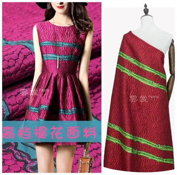 

140cm fashion jacquard fabric embossed yarn-dyed fashion suit dress jacquard fabric jacquard dress fabric wholesale cloth