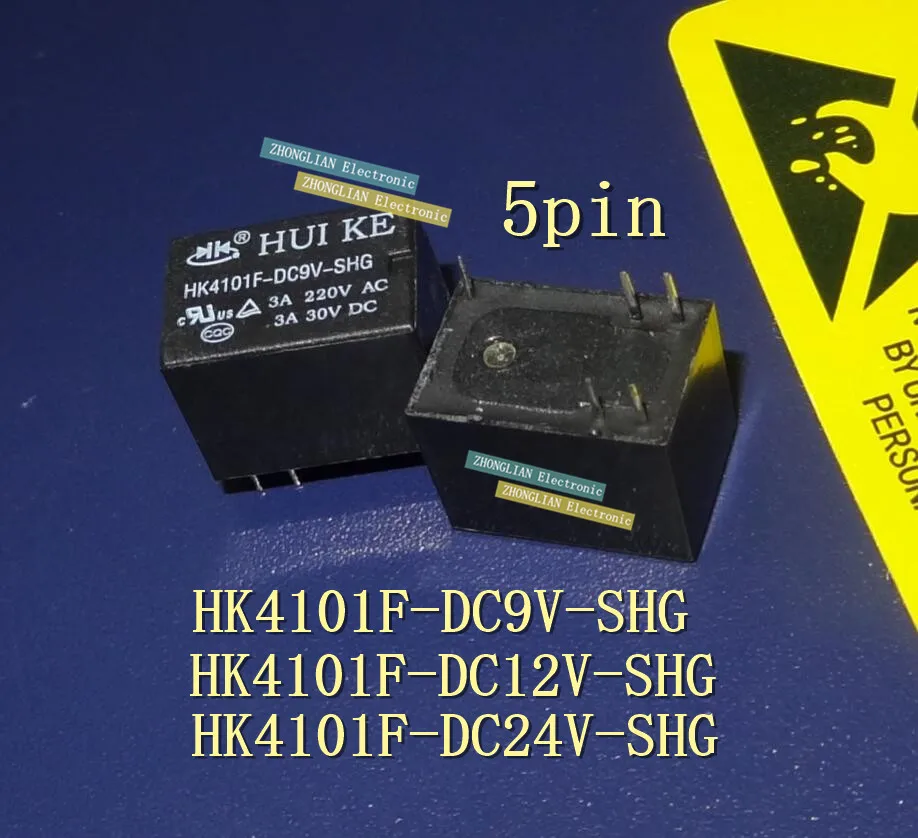 1pcs/Lot Relay HK4101F DC24V SHG 5 pin 3A open and close relay 24Vin Relays from Home