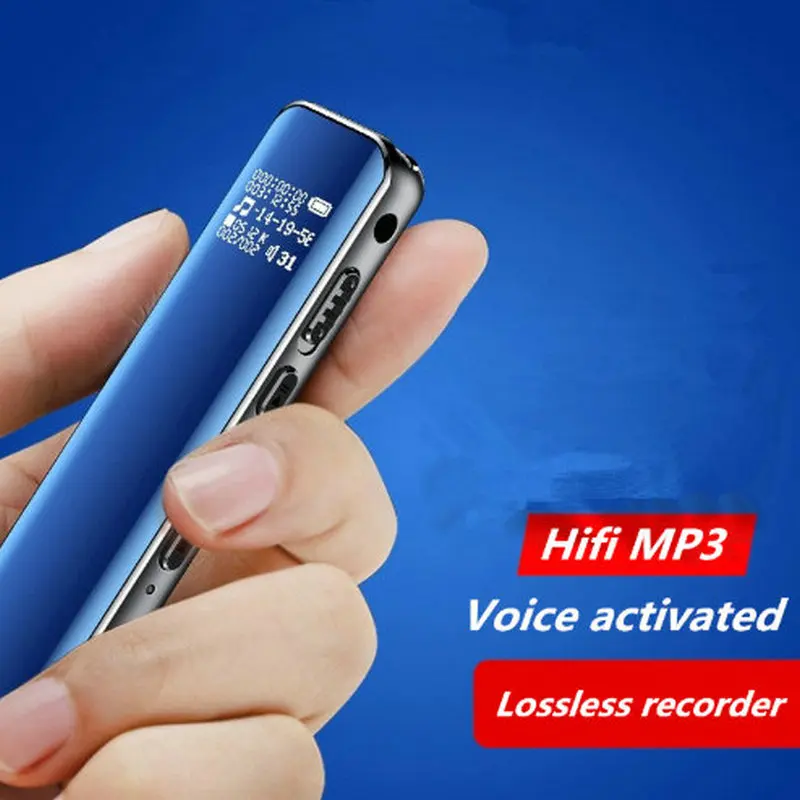 8G Цифровой диктофон с металлическим oled дисплеем 1536 кбит/с профессиональный аудио
