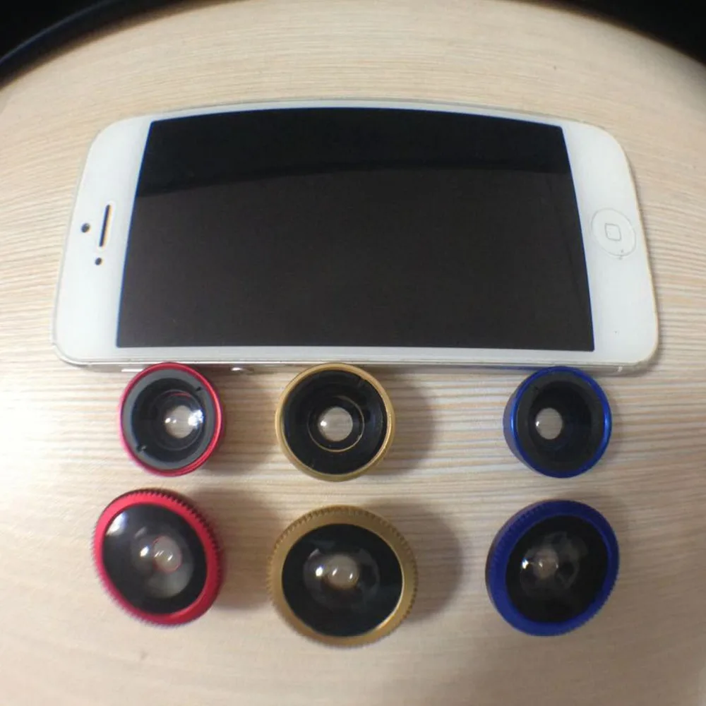 

3pcs mobile phone fisheye lens wide-angle macro three-in-one clip mobile phone wide-angle lens