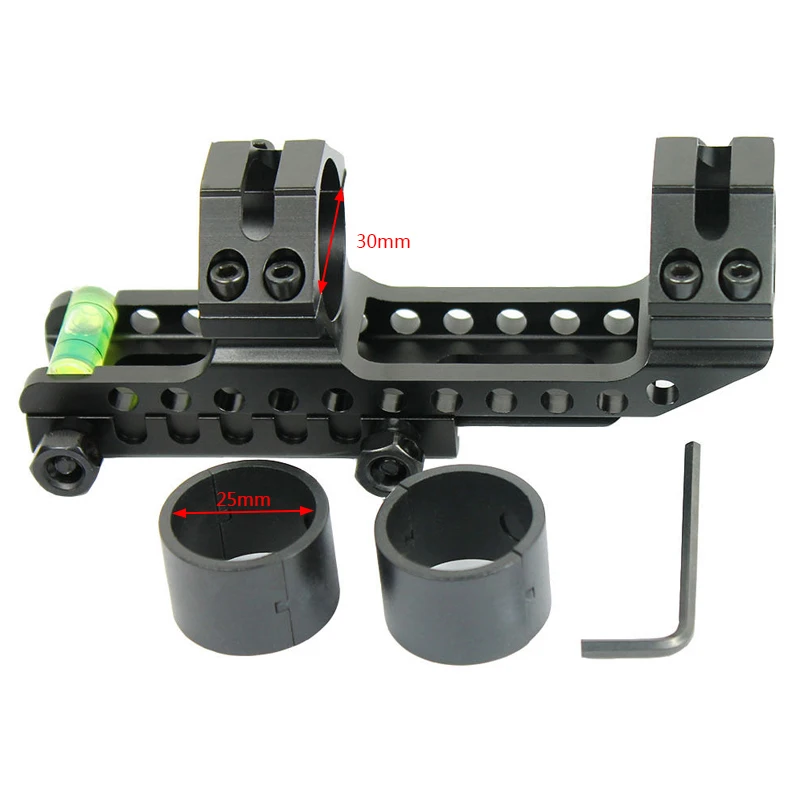 

Dual Ring Scope Mount Tactical Cantilever Weaver Optics 1" to 30mm Rifle Scope Mount+Spirit w/ Bubble Level for Picatinny Rails