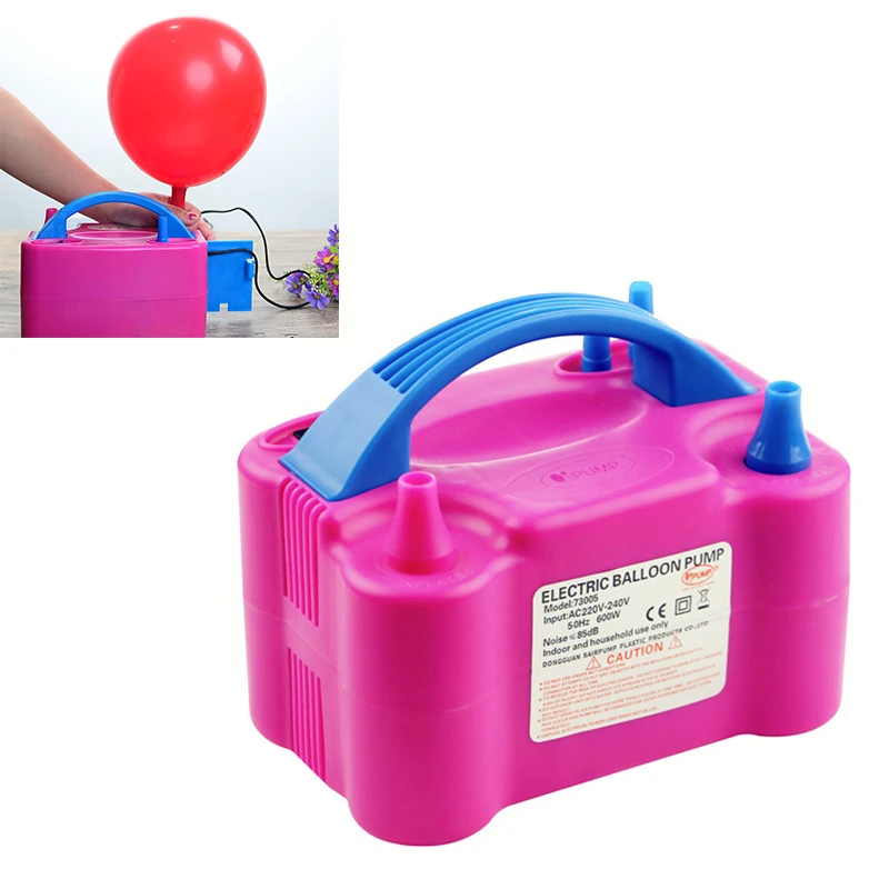 JX-LCLYL 600W Portable High Power Electric Balloon Pump Twin Nozzles Inflator Air Blower
